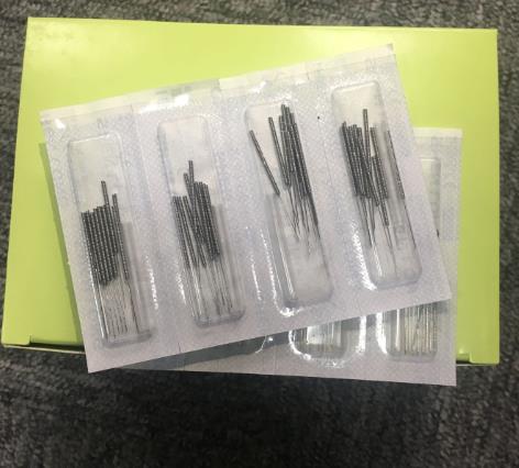 Steel flat handle needle (10 pieces and one bag)