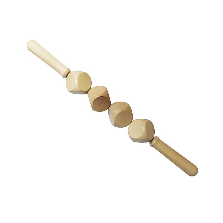 4 Beads Wood Massage Roller
