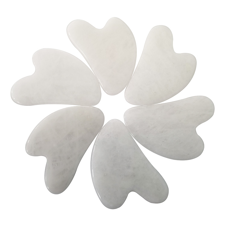 White Jade Heart Shape Guasha Board